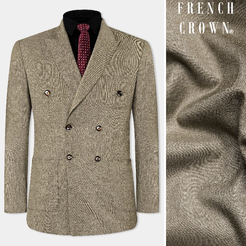 Men's Slim Fit Denim Blazer in Blue for a Casual and Trendy Streetwear LookStonewall Brown Wool Rich Double Breasted Blazer Men's Slim Fit Denim Blazer in Blue for a Casual and Trendy Streetwear LookStonewall Brown Wool Rich Double Breasted Blazer