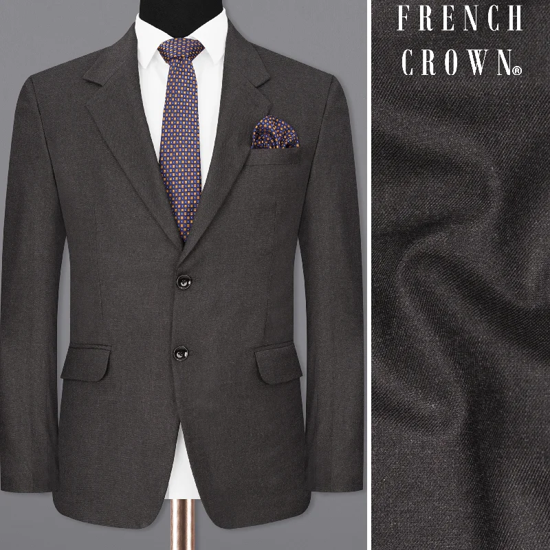 Men's Slim Fit Denim Blazer in Blue for a Casual and Trendy Streetwear LookTuatara Grey Single Breasted Blazer Men's Slim Fit Denim Blazer in Blue for a Casual and Trendy Streetwear LookTuatara Grey Single Breasted Blazer