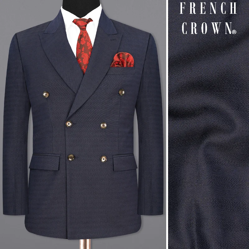 Men's Military - Inspired Khaki Blazer with Epaulettes for a Dapper and Stylish OutfitTuna Blue Double Breasted Blazer Men's Military - Inspired Khaki Blazer with Epaulettes for a Dapper and Stylish OutfitTuna Blue Double Breasted Blazer