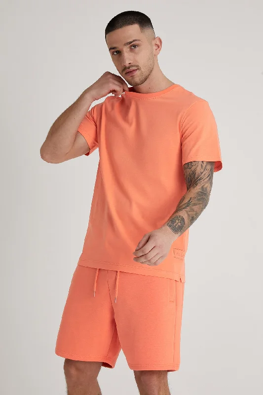 Men's Jeans with a Zip - Off Lower Leg for Convertible StyleAston crew neck t-shirt in Sunset Men's Jeans with a Zip - Off Lower Leg for Convertible StyleAston crew neck t-shirt in Sunset
