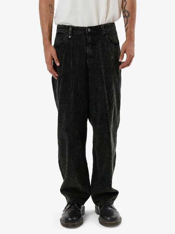 Men's Jeans with a Frayed Hem for a Casual and Effortless StyleBig Slacker Cord Jean - Black India Ink Men's Jeans with a Frayed Hem for a Casual and Effortless StyleBig Slacker Cord Jean - Black India Ink