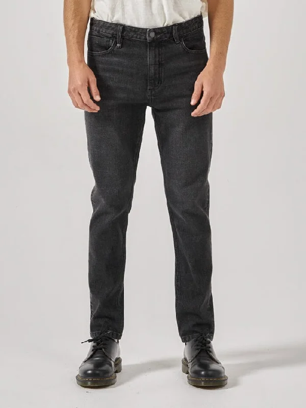 Plus Size Men's Relaxed Fit Jeans with a Tapered Leg for a Laid - Back VibeBones Denim Jean - Smoke Black Plus Size Men's Relaxed Fit Jeans with a Tapered Leg for a Laid - Back VibeBones Denim Jean - Smoke Black