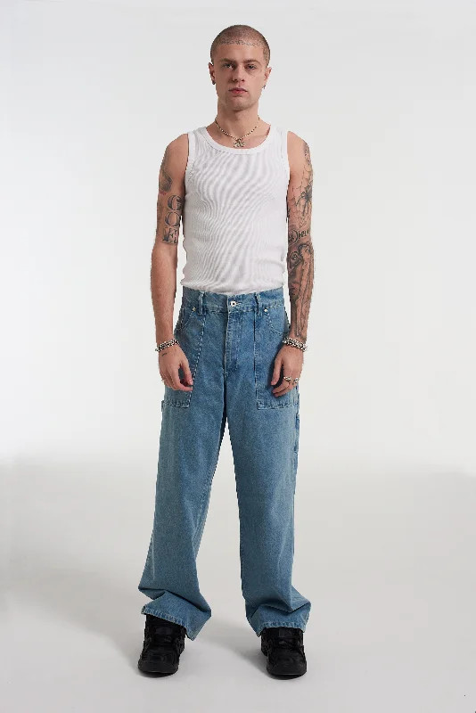 Men's Jeans with an Elastic Waistband for Ultimate ComfortCarpenter Skate Jean Mid Blue