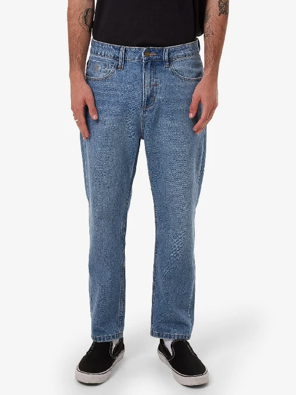 Plus Size Men's Bootcut Jeans with a Belt Loop Upgrade for a Stylish TouchChopped Denim Jean - Dark Dust Blue Plus Size Men's Bootcut Jeans with a Belt Loop Upgrade for a Stylish TouchChopped Denim Jean - Dark Dust Blue