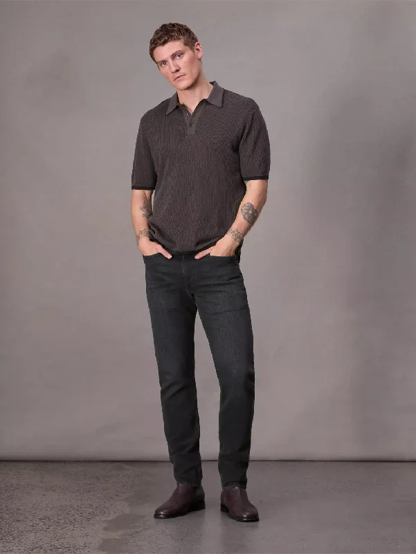 Plus Size Men's Relaxed Fit Jeans with a Tapered Leg for a Laid - Back VibeFit 2 Stride Slim Jean - Washed Black Plus Size Men's Relaxed Fit Jeans with a Tapered Leg for a Laid - Back VibeFit 2 Stride Slim Jean - Washed Black