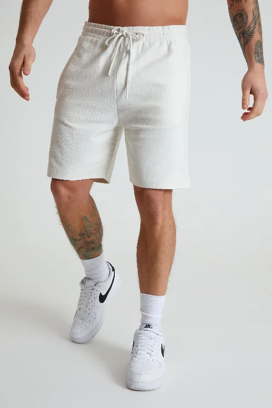 Men's Jeans with an Elastic Waistband for Ultimate ComfortHains textured drawstring shorts Dove Men's Jeans with an Elastic Waistband for Ultimate ComfortHains textured drawstring shorts Dove
