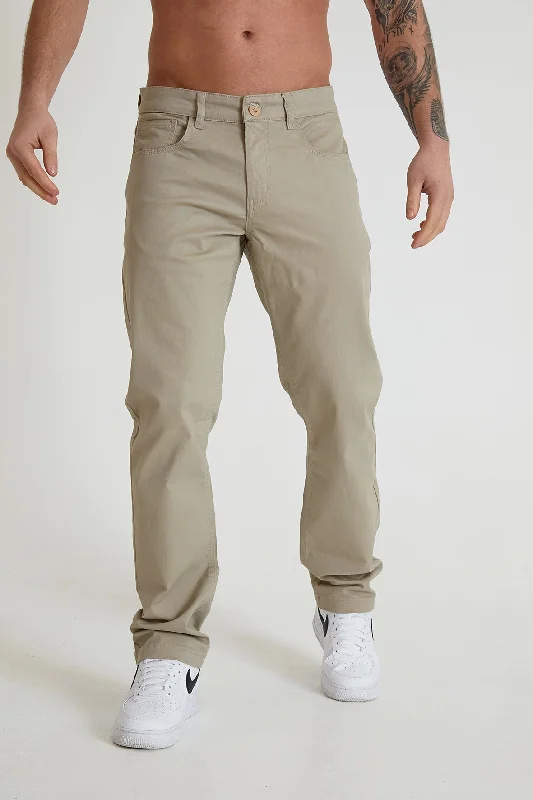 Men's Stretch Jeans with a Moisture - Wicking Lining for Active LifestylesHawkins 5 pocket chino pant in premium cotton twill - Lt Stone Men's Stretch Jeans with a Moisture - Wicking Lining for Active LifestylesHawkins 5 pocket chino pant in premium cotton twill - Lt Stone