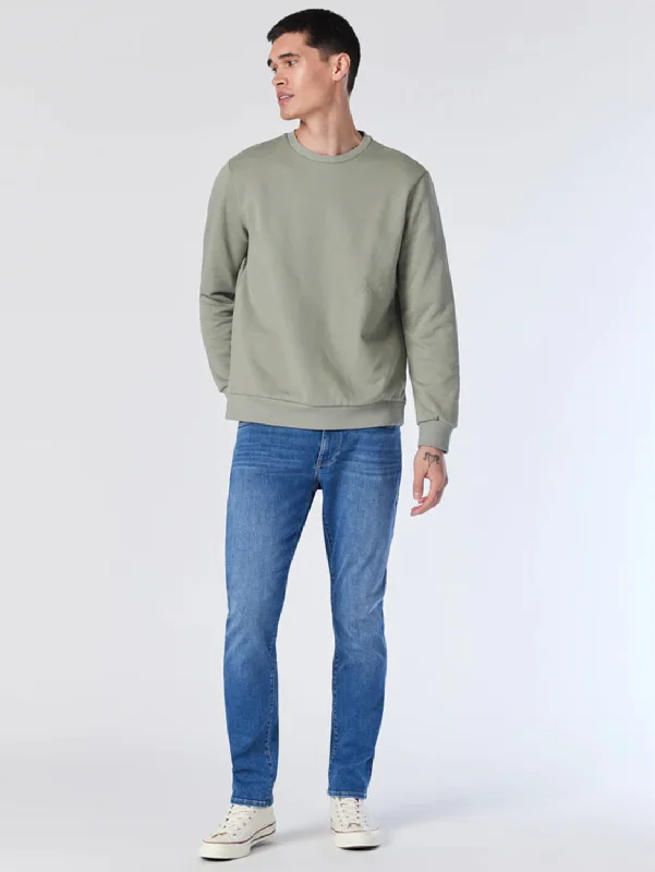 Men's Jeans with a Cargo - Inspired Knee Pocket for Extra StorageJake Slim Jean - Mid Brushed Blue Men's Jeans with a Cargo - Inspired Knee Pocket for Extra StorageJake Slim Jean - Mid Brushed Blue