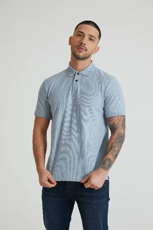 Men's Ripped Skinny Jeans in Acid Wash for an Edgy and Punk - Inspired StyleKuga honeycomb pique polo in Cerulean Men's Ripped Skinny Jeans in Acid Wash for an Edgy and Punk - Inspired StyleKuga honeycomb pique polo in Cerulean