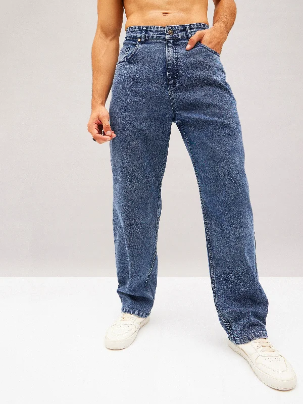 Plus Size Men's Relaxed Fit Jeans with a Tapered Leg for a Laid - Back VibeMen Blue Washed Basic Relax Fit Jeans Plus Size Men's Relaxed Fit Jeans with a Tapered Leg for a Laid - Back VibeMen Blue Washed Basic Relax Fit Jeans