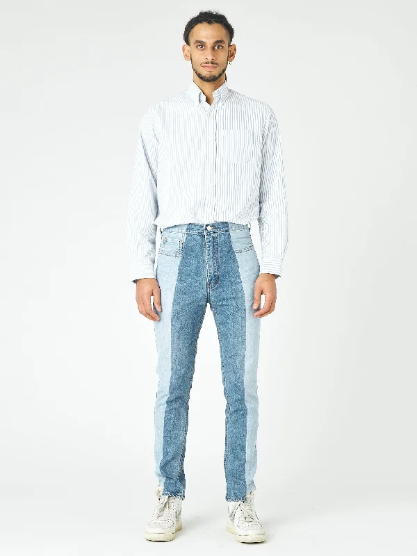 Plus Size Men's Bootcut Jeans with a Belt Loop Upgrade for a Stylish TouchMen's Straight Leg Jean Light/Mid Blue Plus Size Men's Bootcut Jeans with a Belt Loop Upgrade for a Stylish TouchMen's Straight Leg Jean Light/Mid Blue