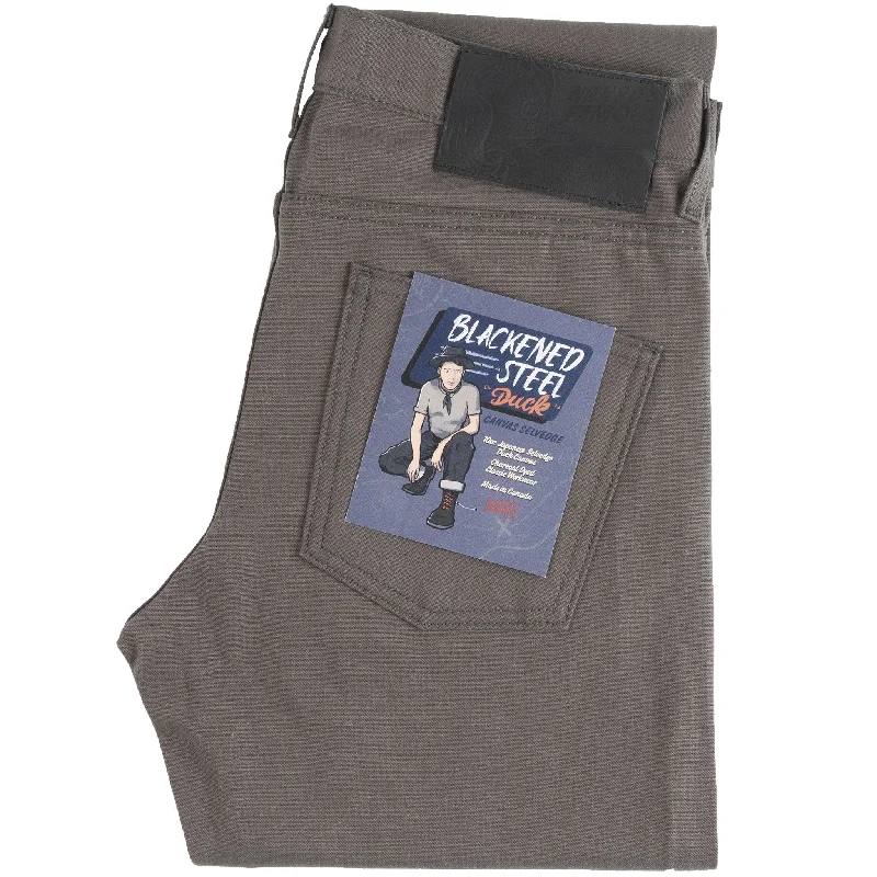 Men's Jeans with a Hidden Coin Pocket for Added ConvenienceSuper Guy - Blackened Steel Duck Men's Jeans with a Hidden Coin Pocket for Added ConvenienceSuper Guy - Blackened Steel Duck