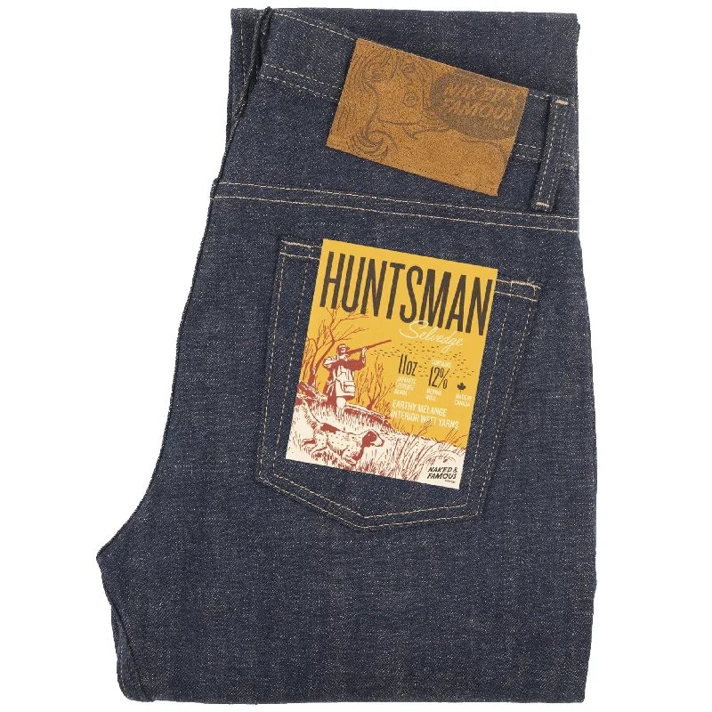Men's High - Waisted Jeans in a Medium Wash for a Vintage - Style RevivalWeird Guy - Huntsman Selvedge Men's High - Waisted Jeans in a Medium Wash for a Vintage - Style RevivalWeird Guy - Huntsman Selvedge