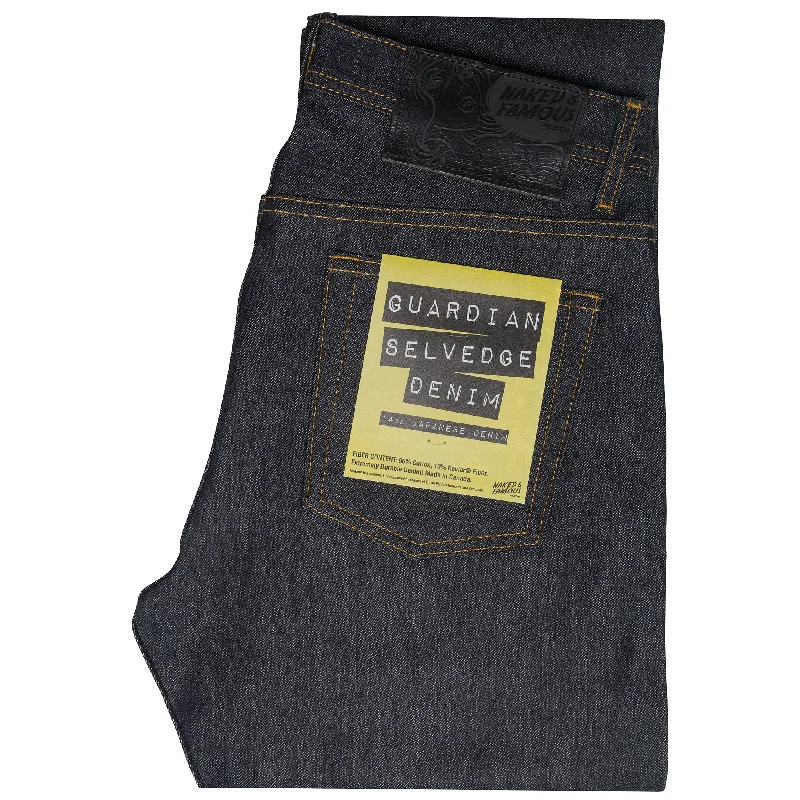 Plus Size Men's Relaxed Fit Jeans with a Faded Wash for a Vintage - Inspired LookWeird Guy - Guardian Selvedge Plus Size Men's Relaxed Fit Jeans with a Faded Wash for a Vintage - Inspired LookWeird Guy - Guardian Selvedge