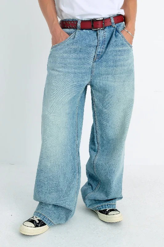 Plus Size Men's Bootcut Jeans with a Belt Loop Upgrade for a Stylish TouchNerd Wide Fit Jean Plus Size Men's Bootcut Jeans with a Belt Loop Upgrade for a Stylish TouchNerd Wide Fit Jean