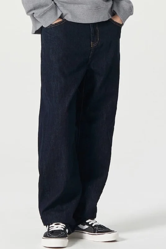 Plus Size Men's Straight Leg Jeans with Reinforced Knees for DurabilityNight Time Blue Baggy Fit Jeans Plus Size Men's Straight Leg Jeans with Reinforced Knees for DurabilityNight Time Blue Baggy Fit Jeans