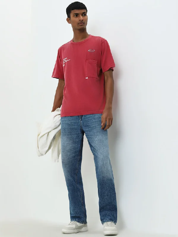 Men's Jeans with an Elastic Waistband for Ultimate ComfortNuon Blue Relaxed - Fit Mid - Rise Jeans