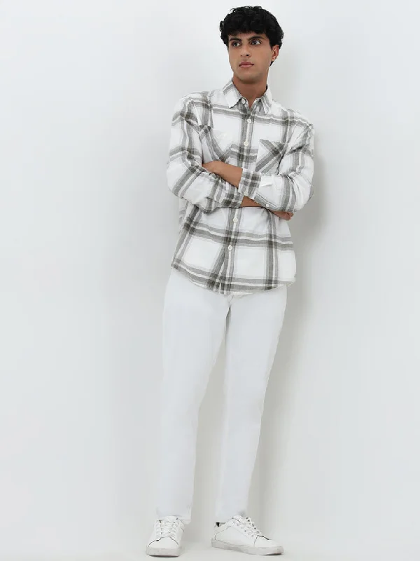Men's Slim Fit Stretch Jeans in Dark Wash for a Modern and Comfortable LookNuon Off-White Slim - Fit Mid - Rise Jeans Men's Slim Fit Stretch Jeans in Dark Wash for a Modern and Comfortable LookNuon Off-White Slim - Fit Mid - Rise Jeans