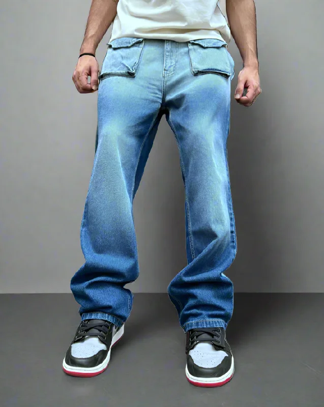 Men's Stretch Jeans with a Moisture - Wicking Lining for Active LifestylesOh So Blue Shades Loose Straight Fit Jeans Men's Stretch Jeans with a Moisture - Wicking Lining for Active LifestylesOh So Blue Shades Loose Straight Fit Jeans