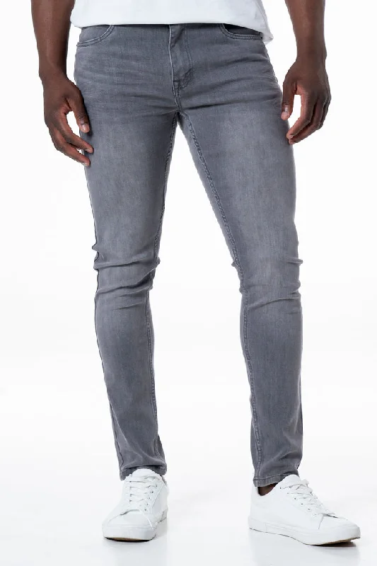 Men's Jeans with a Cargo - Inspired Knee Pocket for Extra StorageRf02 Denim Jeans _ 136762 _ Grey Men's Jeans with a Cargo - Inspired Knee Pocket for Extra StorageRf02 Denim Jeans _ 136762 _ Grey