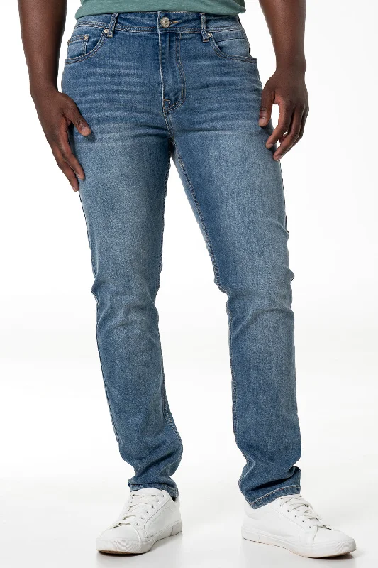 Men's Jeans with a Frayed Hem for a Casual and Effortless StyleRf02 Denim Jeans _ 141713 _ Blue Men's Jeans with a Frayed Hem for a Casual and Effortless StyleRf02 Denim Jeans _ 141713 _ Blue
