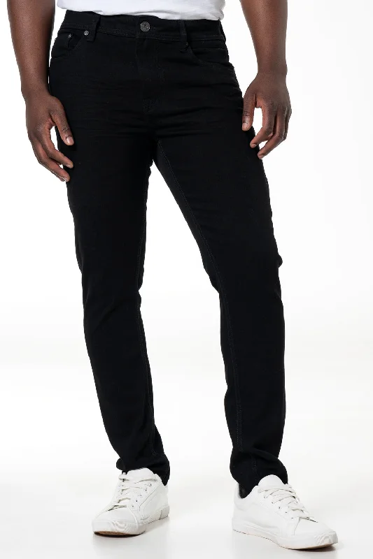 Men's Jeans with a Cargo - Inspired Knee Pocket for Extra StorageRf02 Denim Jeans _ 141709 _ Black Men's Jeans with a Cargo - Inspired Knee Pocket for Extra StorageRf02 Denim Jeans _ 141709 _ Black