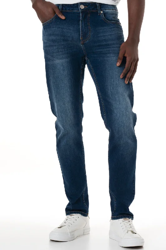 Men's Stretch Jeans with a Moisture - Wicking Lining for Active LifestylesRf02 Skinny Jeans _ 152040 _ Blue Denim Men's Stretch Jeans with a Moisture - Wicking Lining for Active LifestylesRf02 Skinny Jeans _ 152040 _ Blue Denim