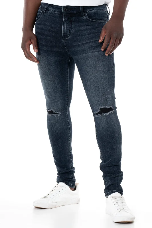Men's Colored Jeans in Burgundy for a Bold and Fashion - Forward LookRf10 Rip & Repair Skinny Denim Jeans _ 140452 _ Dark Blue Men's Colored Jeans in Burgundy for a Bold and Fashion - Forward LookRf10 Rip & Repair Skinny Denim Jeans _ 140452 _ Dark Blue