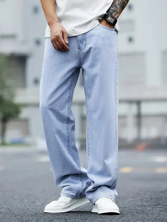Men's Jeans with a Zip - Off Lower Leg for Convertible StyleSlate Blue Baggy Fit Rigid jeans Men's Jeans with a Zip - Off Lower Leg for Convertible StyleSlate Blue Baggy Fit Rigid jeans