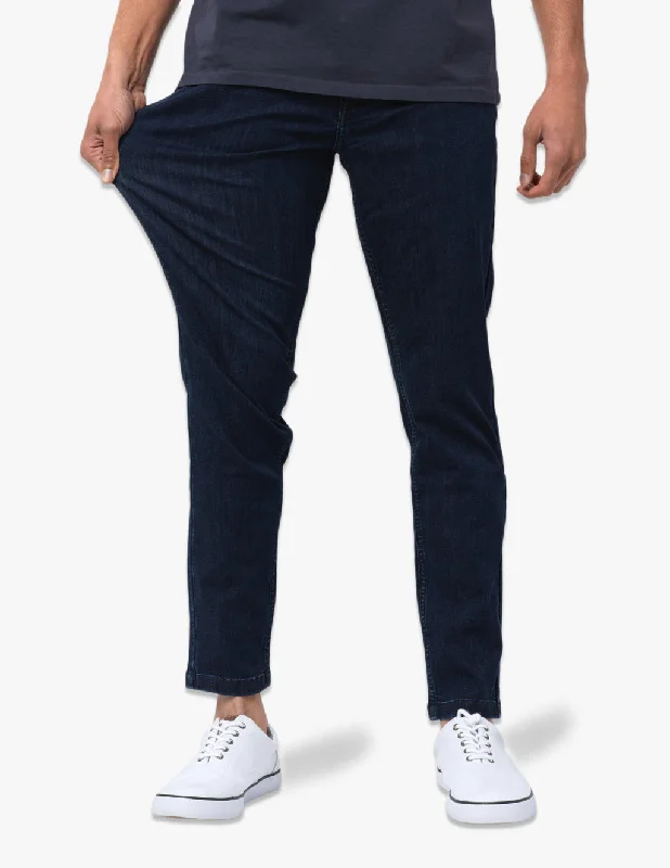 Men's Jeans with an Elastic Waistband for Ultimate ComfortStudio Blues Tapered