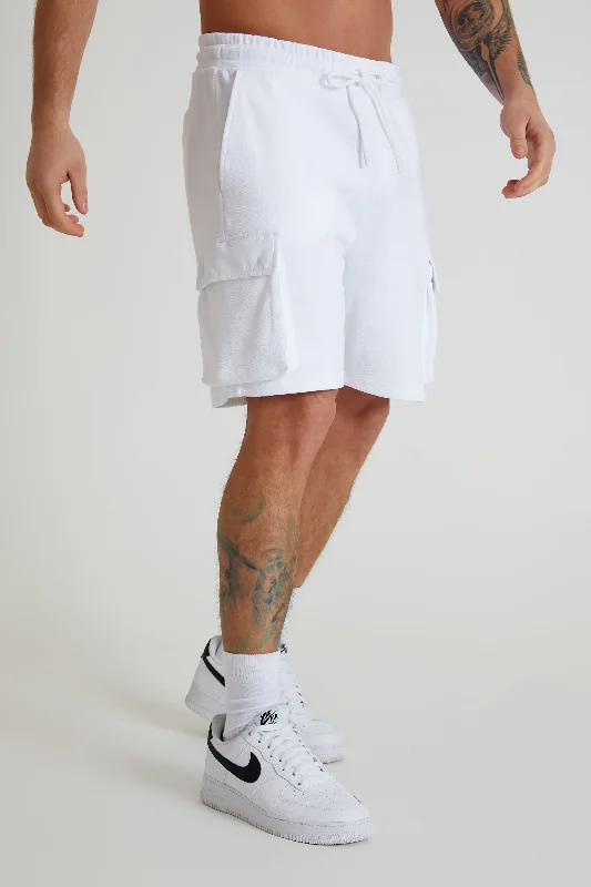 Plus Size Men's Straight Leg Jeans with Reinforced Knees for DurabilityPrius Premium pique cargo shorts White Plus Size Men's Straight Leg Jeans with Reinforced Knees for DurabilityPrius Premium pique cargo shorts White