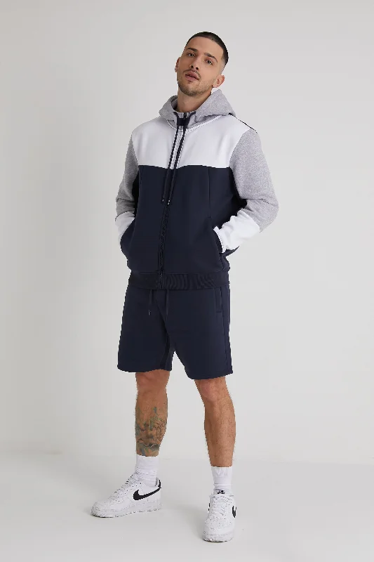 Plus Size Men's Relaxed Fit Jeans with a Tapered Leg for a Laid - Back VibeWard premium cut & sew zip fleece hoodie in Navy Plus Size Men's Relaxed Fit Jeans with a Tapered Leg for a Laid - Back VibeWard premium cut & sew zip fleece hoodie in Navy