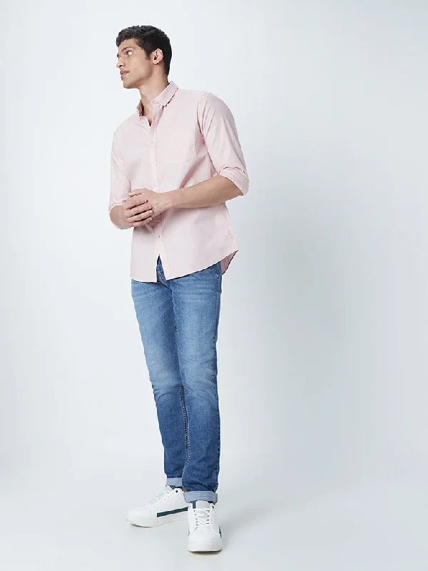 Men's High - Waisted Jeans in a Medium Wash for a Vintage - Style RevivalWES Casuals Blue Straight - Fit High Rise Jeans Men's High - Waisted Jeans in a Medium Wash for a Vintage - Style RevivalWES Casuals Blue Straight - Fit High Rise Jeans