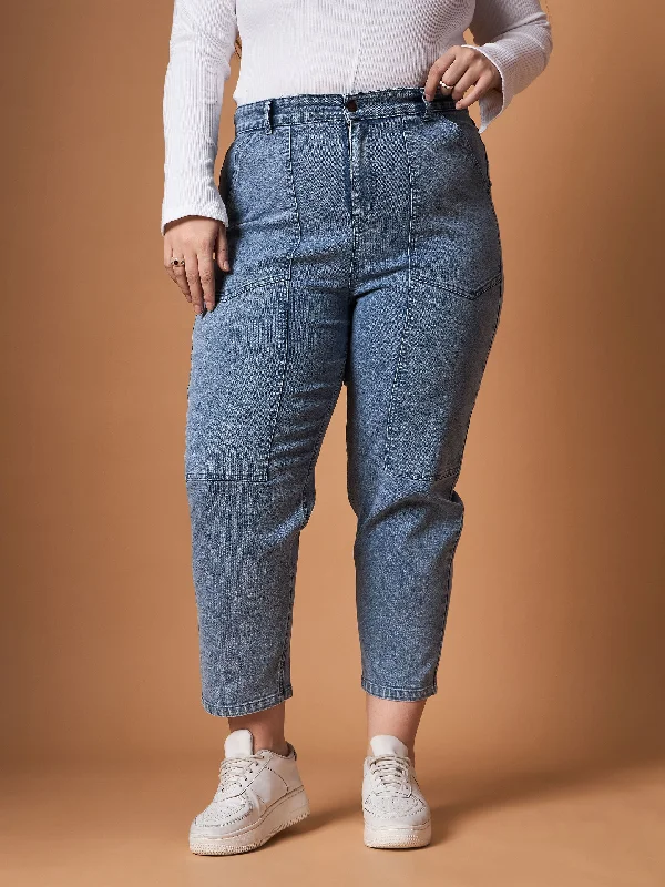 Plus Size Men's Relaxed Fit Jeans with a Tapered Leg for a Laid - Back VibeWomen Ice Blue Denim Balloon Fit Jeans Plus Size Men's Relaxed Fit Jeans with a Tapered Leg for a Laid - Back VibeWomen Ice Blue Denim Balloon Fit Jeans