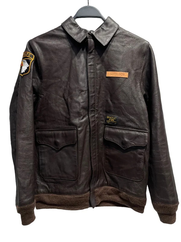Men jackets with a media - friendly pocket for easy access to gadgetsw)taps/Flight Jkt/2/BRW/Sheepskin/112SPDT-JKM02/112SPDT-JKM02 Men jackets with a media - friendly pocket for easy access to gadgetsw)taps/Flight Jkt/2/BRW/Sheepskin/112SPDT-JKM02/112SPDT-JKM02