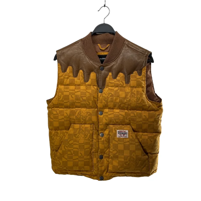 Lightweight men jackets made from recycled nylon for eco - friendly travelICE CREAM/Puffer Vest/S/All Over Print/Cotton/CML/BRW DRIP Lightweight men jackets made from recycled nylon for eco - friendly travelICE CREAM/Puffer Vest/S/All Over Print/Cotton/CML/BRW DRIP