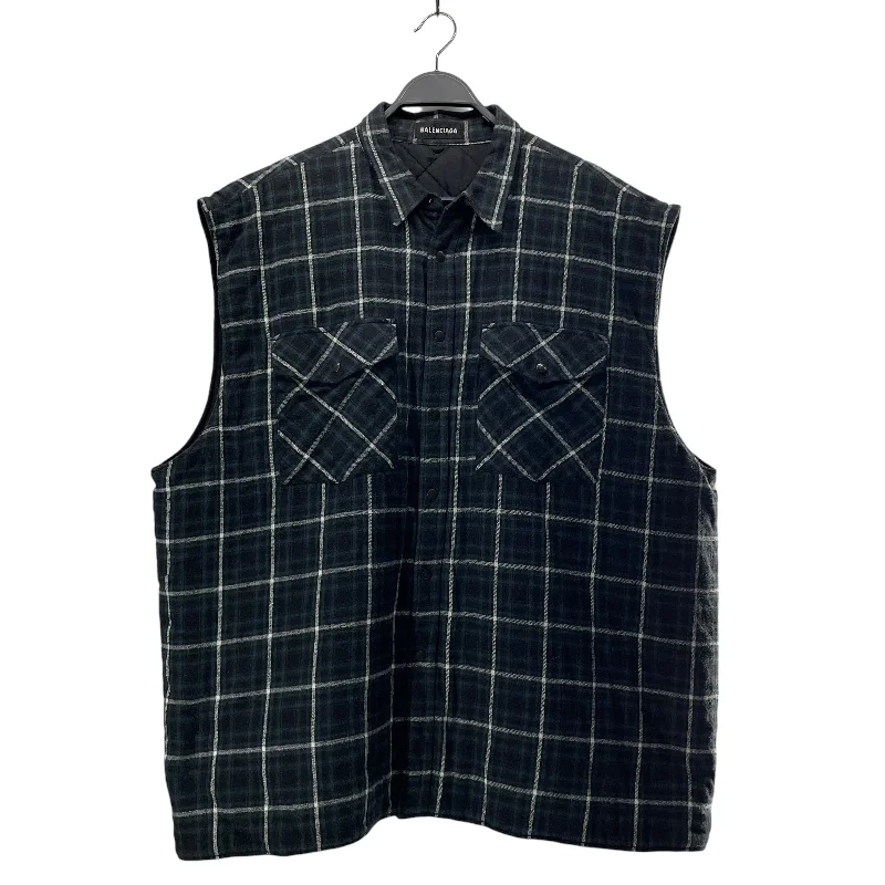 Performance - driven men jackets with breathable fabric for sportsBALENCIAGA/Puffer Vest/40/Plaid/Cotton/GRN/TWO FRONT POCKETS Performance - driven men jackets with breathable fabric for sportsBALENCIAGA/Puffer Vest/40/Plaid/Cotton/GRN/TWO FRONT POCKETS