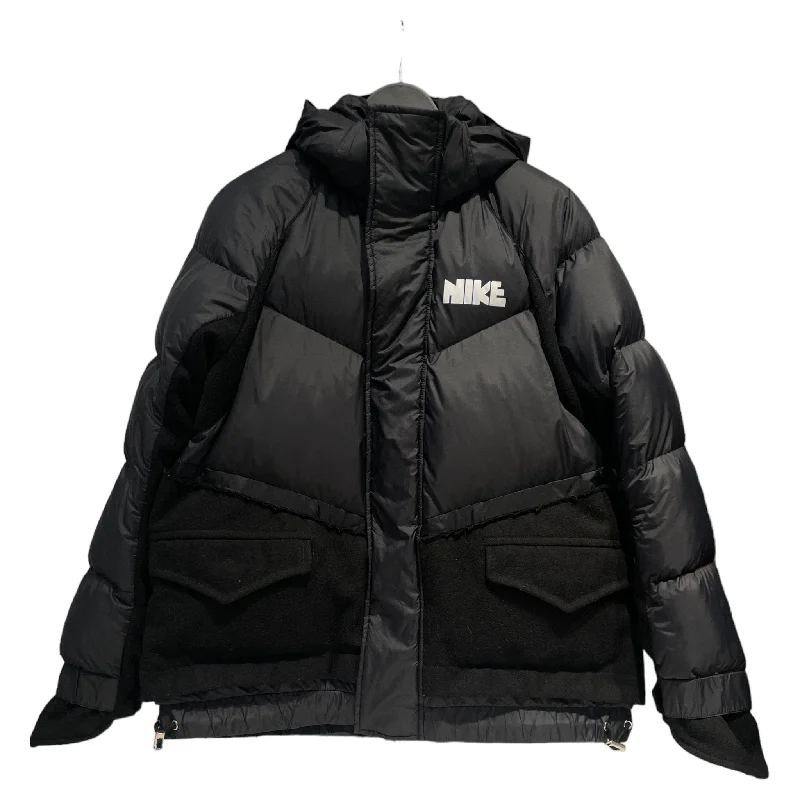 Denim men jackets with embroidered patches for a personalized touchNIKE/Sacai/Puffer Jkt/S/Nylon/BLK/