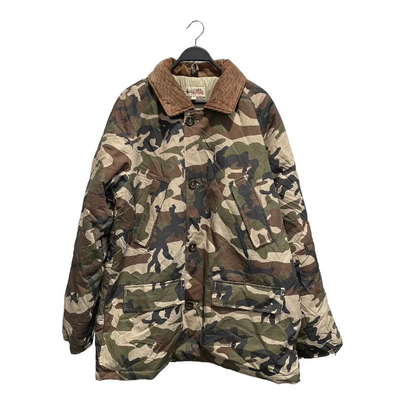 Bomber men jackets with ribbed cuffs for a classic 80s styleSTUSSY/DENIM TEARS/Mountain Parka/XL/Nylon/GRN/Camouflage/FW22 RIPSTOP NYLON DOWN