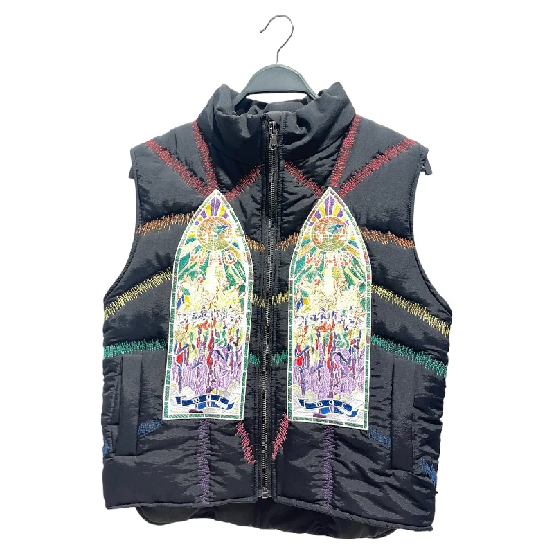 Men jackets with a zip - off sleeves to convert to a vestWHO DECIDES WAR/Puffer Vest/XS/Nylon/BLK/RAINBOW STITCH CATHEDRAL PANTS Men jackets with a zip - off sleeves to convert to a vestWHO DECIDES WAR/Puffer Vest/XS/Nylon/BLK/RAINBOW STITCH CATHEDRAL PANTS