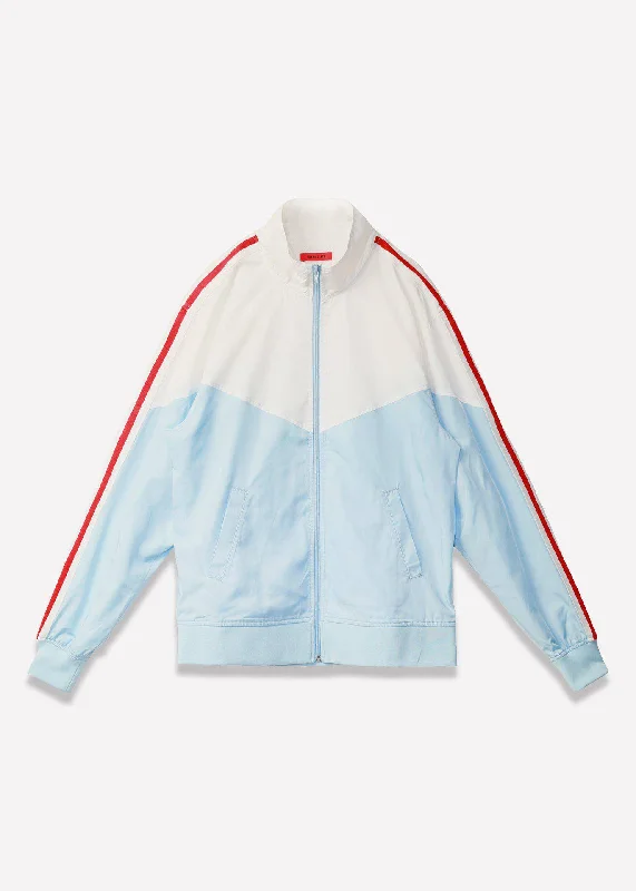 Corduroy men jackets in earthy tones for a rustic charmBlank State Men's Retro Swishy Track Jacket in Sky Blue Corduroy men jackets in earthy tones for a rustic charmBlank State Men's Retro Swishy Track Jacket in Sky Blue