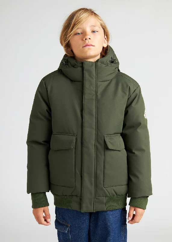 Stretch - fabric men jackets for unrestricted movement during workoutsBlouson enfants chaud pour l'hiver Pyrenex Algot deep khaki Stretch - fabric men jackets for unrestricted movement during workoutsBlouson enfants chaud pour l'hiver Pyrenex Algot deep khaki