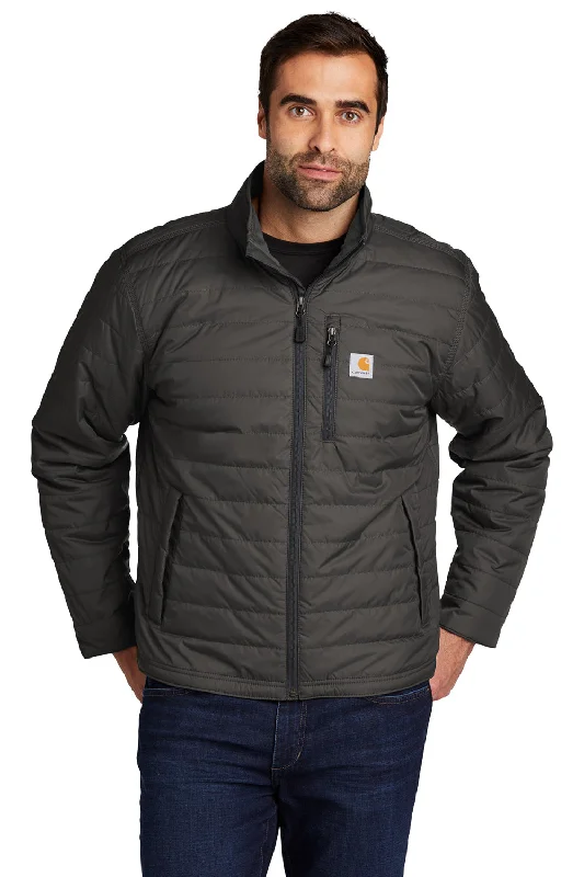 Slim - fit leather men jackets with a distressed finish for a rugged lookCarhartt Mens Gilliam Wind & Water Resistant Full Zip Jacket - Shadow Grey Slim - fit leather men jackets with a distressed finish for a rugged lookCarhartt Mens Gilliam Wind & Water Resistant Full Zip Jacket - Shadow Grey