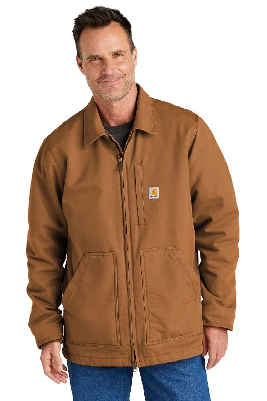 Lightweight men jackets made from recycled nylon for eco - friendly travelCarhartt Mens Sherpa Lined Full Zip Jacket - Carhartt Brown Lightweight men jackets made from recycled nylon for eco - friendly travelCarhartt Mens Sherpa Lined Full Zip Jacket - Carhartt Brown