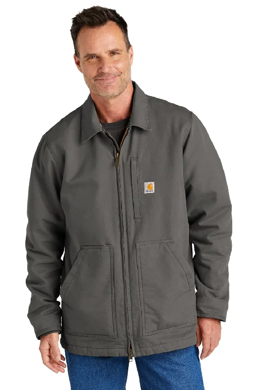 Waterproof men jackets with taped seams for heavy rain protectionCarhartt Mens Sherpa Lined Full Zip Jacket - Gravel Grey Waterproof men jackets with taped seams for heavy rain protectionCarhartt Mens Sherpa Lined Full Zip Jacket - Gravel Grey