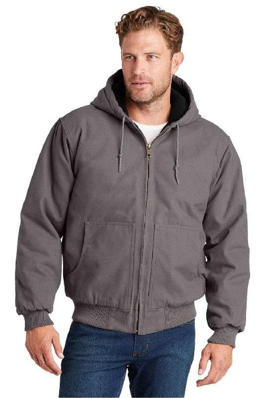 Tailored men jackets to pair with formal trousers for business meetingsCornerStone Mens Duck Cloth Full Zip Hooded Jacket - Metal Grey Tailored men jackets to pair with formal trousers for business meetingsCornerStone Mens Duck Cloth Full Zip Hooded Jacket - Metal Grey