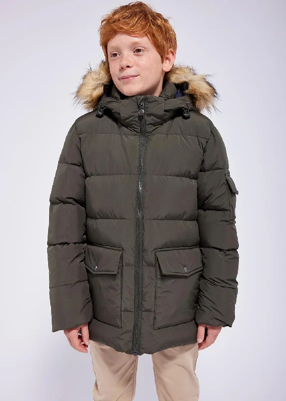 Down - filled men jackets in bright colors for winter fashionDoudoune Authentic Smooth fausse fourrure Deep khaki Down - filled men jackets in bright colors for winter fashionDoudoune Authentic Smooth fausse fourrure Deep khaki