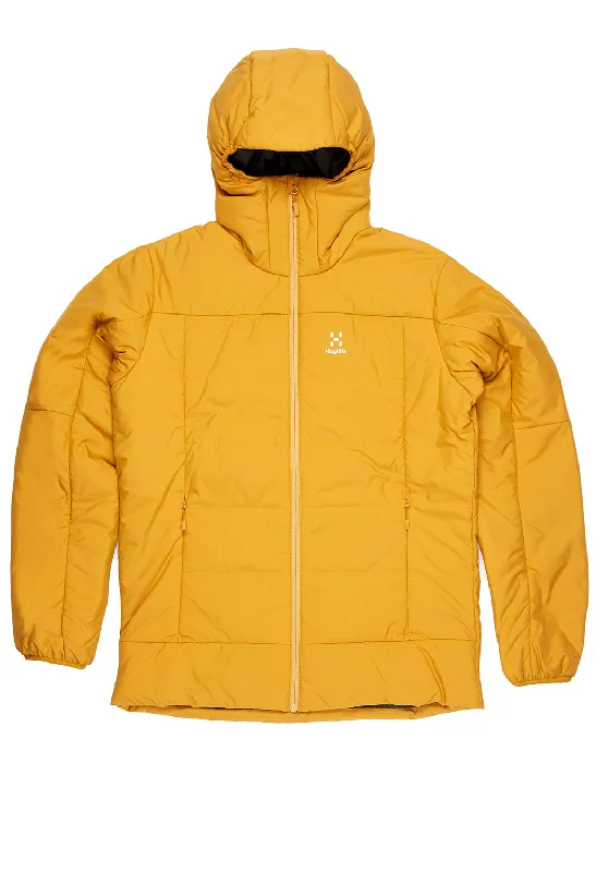 Plus - size men jackets with adjustable drawstrings for a comfortable fitHaglöfs Men's Mimic Silver Hooded Jacket - Autumn Leaves Plus - size men jackets with adjustable drawstrings for a comfortable fitHaglöfs Men's Mimic Silver Hooded Jacket - Autumn Leaves