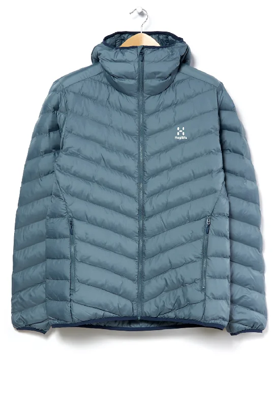 Men jackets with a zip - off sleeves to convert to a vestHaglöfs Men's Sarna Mimic Hooded Jacket - Steel Blue Men jackets with a zip - off sleeves to convert to a vestHaglöfs Men's Sarna Mimic Hooded Jacket - Steel Blue