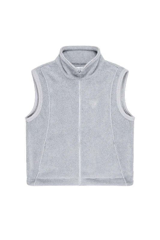 Fleece - lined men jackets for cold - weather commutingHEAVY HEART FLEECE VEST ULTIMATE GREY Fleece - lined men jackets for cold - weather commutingHEAVY HEART FLEECE VEST ULTIMATE GREY